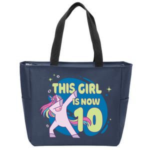 This Girl Is Now 10 Years Old Zip Tote Bag