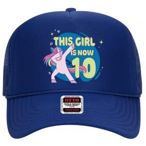 This Girl Is Now 10 Years Old High Crown Mesh Back Trucker Hat