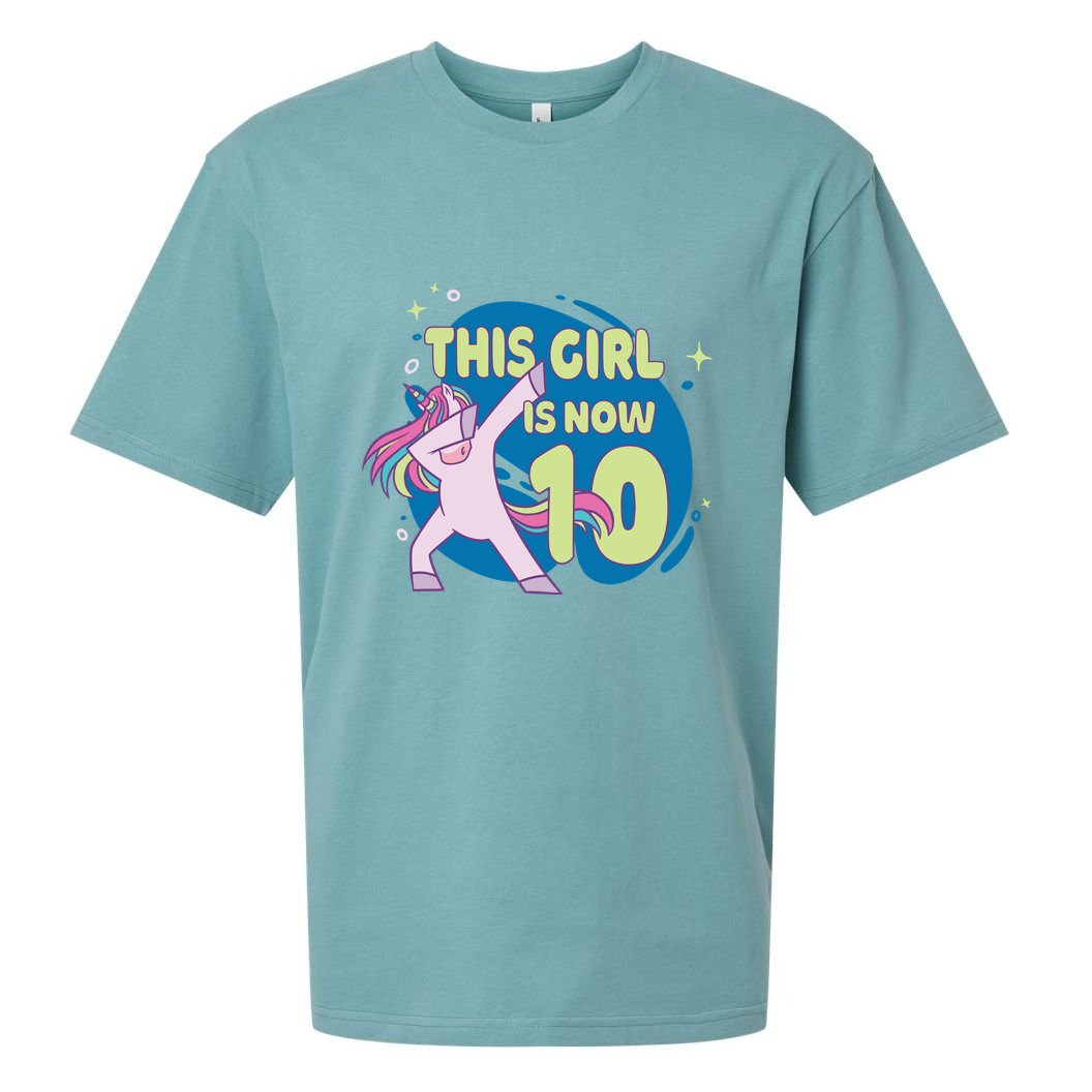 This Girl Is Now 10 Years Old Sueded Cloud Jersey T-Shirt