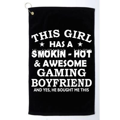 This Girl Is Taken By Smokin Hot Awesome Gaming Boyfriend Golf Towel