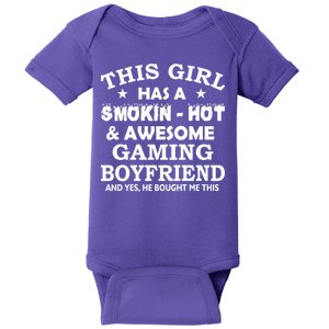 This Girl Is Taken By Smokin Hot Awesome Gaming Boyfriend Baby Bodysuit