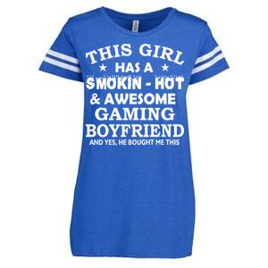 This Girl Is Taken By Smokin Hot Awesome Gaming Boyfriend Enza Ladies Jersey Football T-Shirt