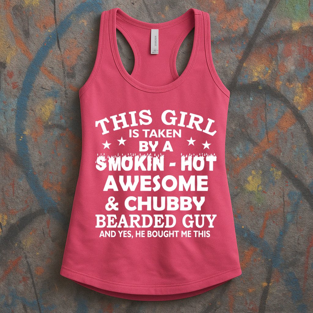 This Girl Is Taken By Smokin Hot Chubby Bearded Guy Womens Tank Top