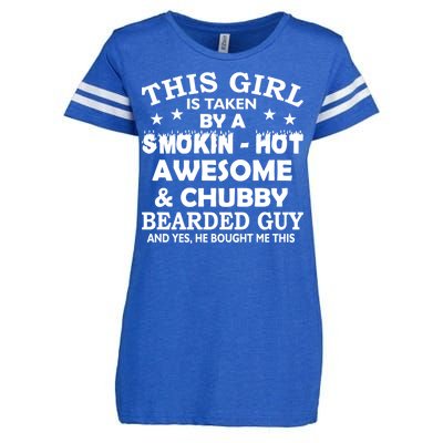 This Girl Is Taken By Smokin Hot Chubby Bearded Guy Enza Ladies Jersey Football T-Shirt