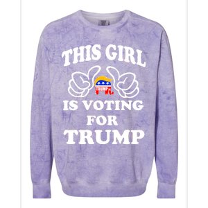 This Girl Is Voting For Trump Colorblast Crewneck Sweatshirt