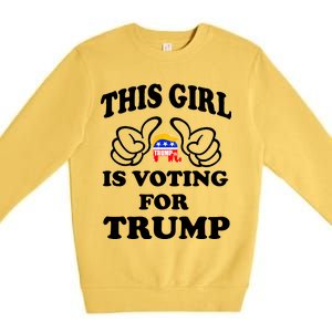 This Girl Is Voting For Trump Premium Crewneck Sweatshirt