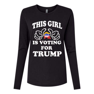 This Girl Is Voting For Trump Womens Cotton Relaxed Long Sleeve T-Shirt