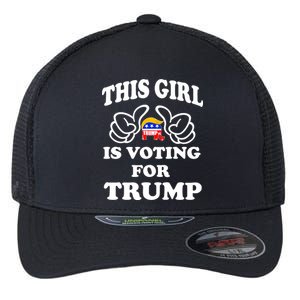 This Girl Is Voting For Trump Flexfit Unipanel Trucker Cap