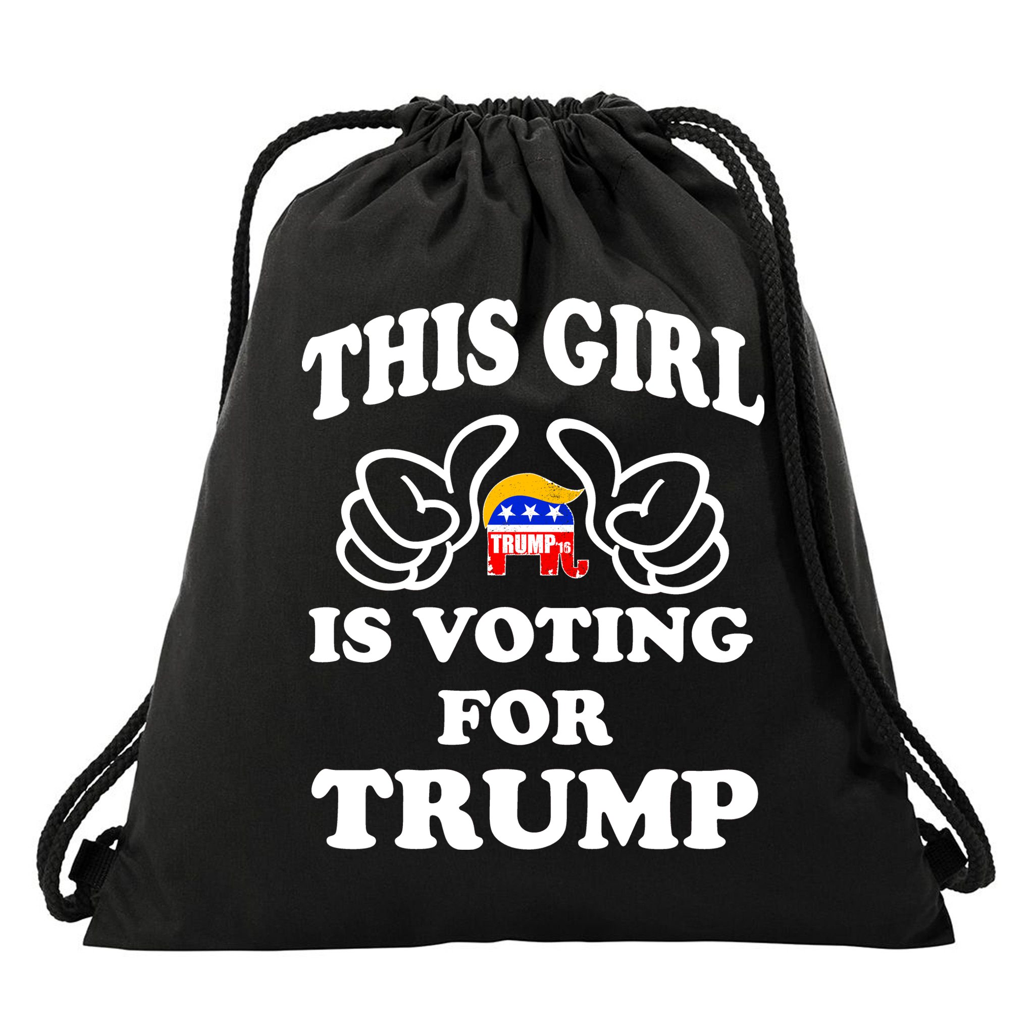This Girl Is Voting For Trump Drawstring Bag