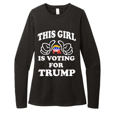 This Girl Is Voting For Trump Womens CVC Long Sleeve Shirt