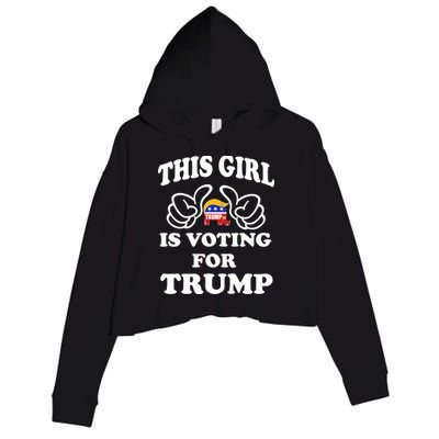 This Girl Is Voting For Trump Crop Fleece Hoodie