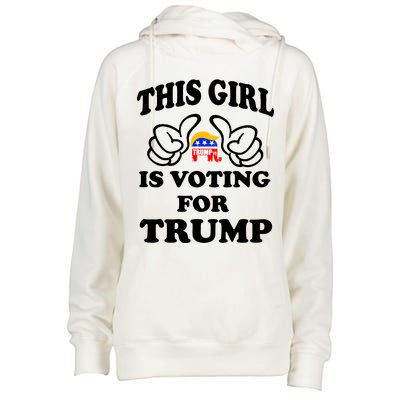 This Girl Is Voting For Trump Womens Funnel Neck Pullover Hood