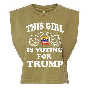 This Girl Is Voting For Trump Garment-Dyed Women's Muscle Tee