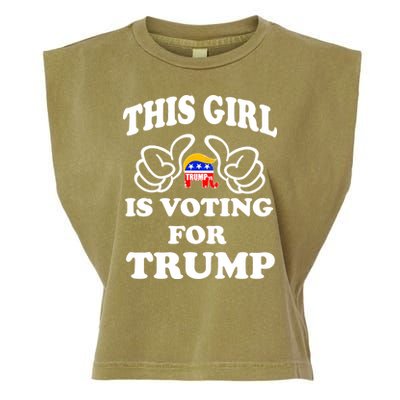 This Girl Is Voting For Trump Garment-Dyed Women's Muscle Tee