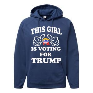 This Girl Is Voting For Trump Performance Fleece Hoodie