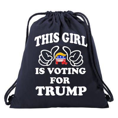 This Girl Is Voting For Trump Drawstring Bag