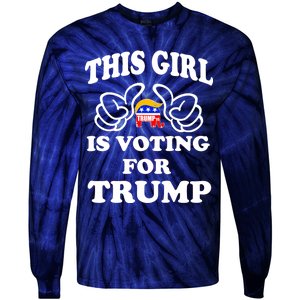 This Girl Is Voting For Trump Tie-Dye Long Sleeve Shirt