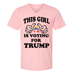 This Girl Is Voting For Trump V-Neck T-Shirt