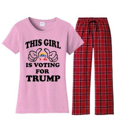 This Girl Is Voting For Trump Women's Flannel Pajama Set