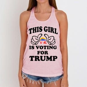 This Girl Is Voting For Trump Women's Knotted Racerback Tank