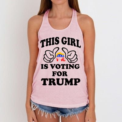 This Girl Is Voting For Trump Women's Knotted Racerback Tank