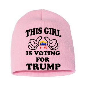 This Girl Is Voting For Trump Short Acrylic Beanie