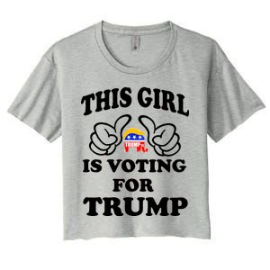 This Girl Is Voting For Trump Women's Crop Top Tee