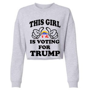 This Girl Is Voting For Trump Cropped Pullover Crew