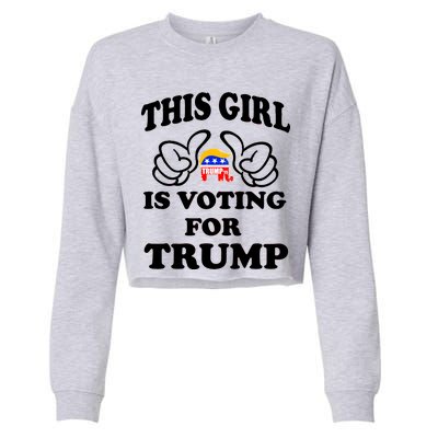 This Girl Is Voting For Trump Cropped Pullover Crew