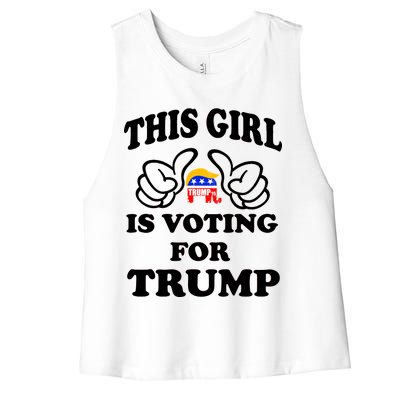 This Girl Is Voting For Trump Women's Racerback Cropped Tank