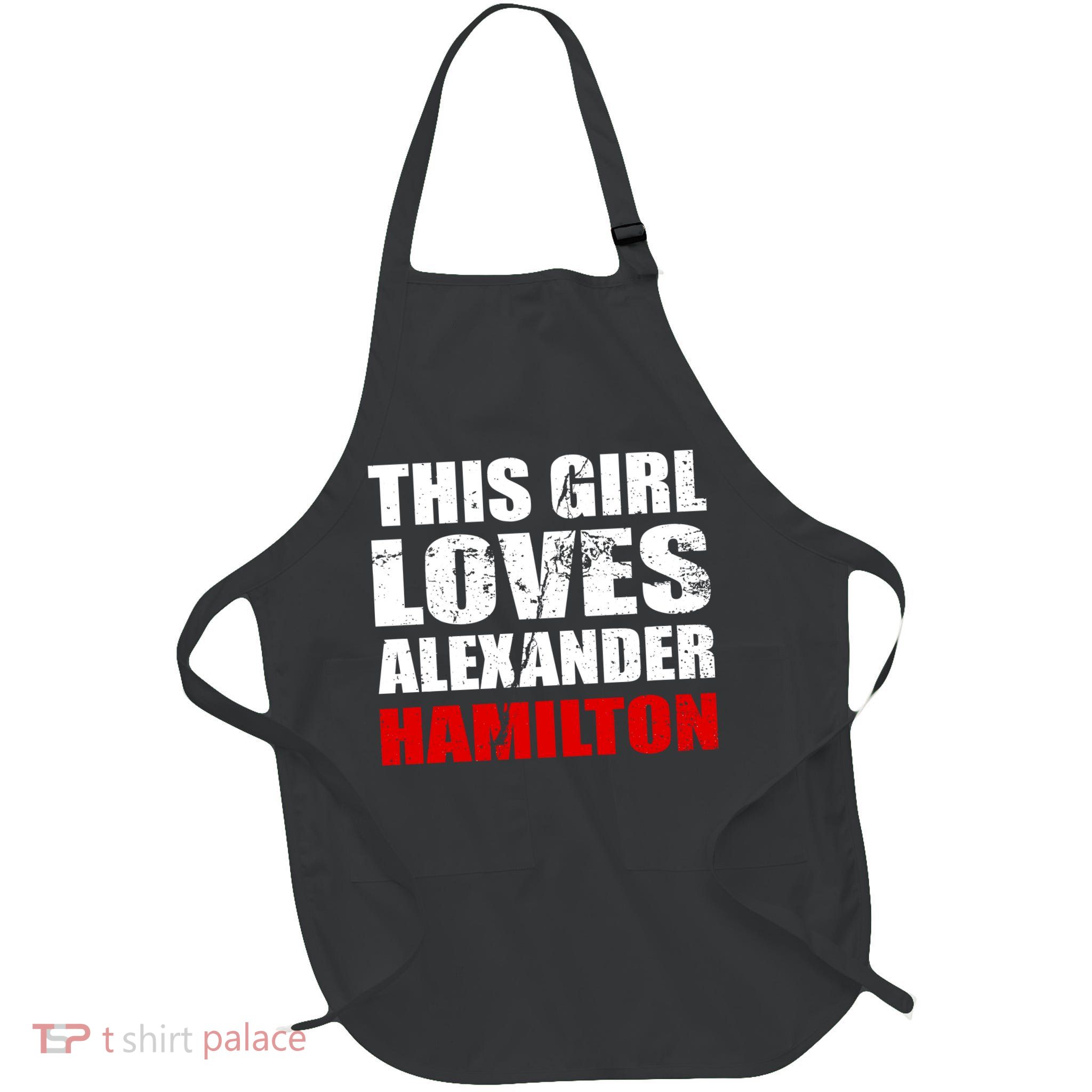 This Girl Loves Alexander Hamilton Full-Length Apron With Pockets