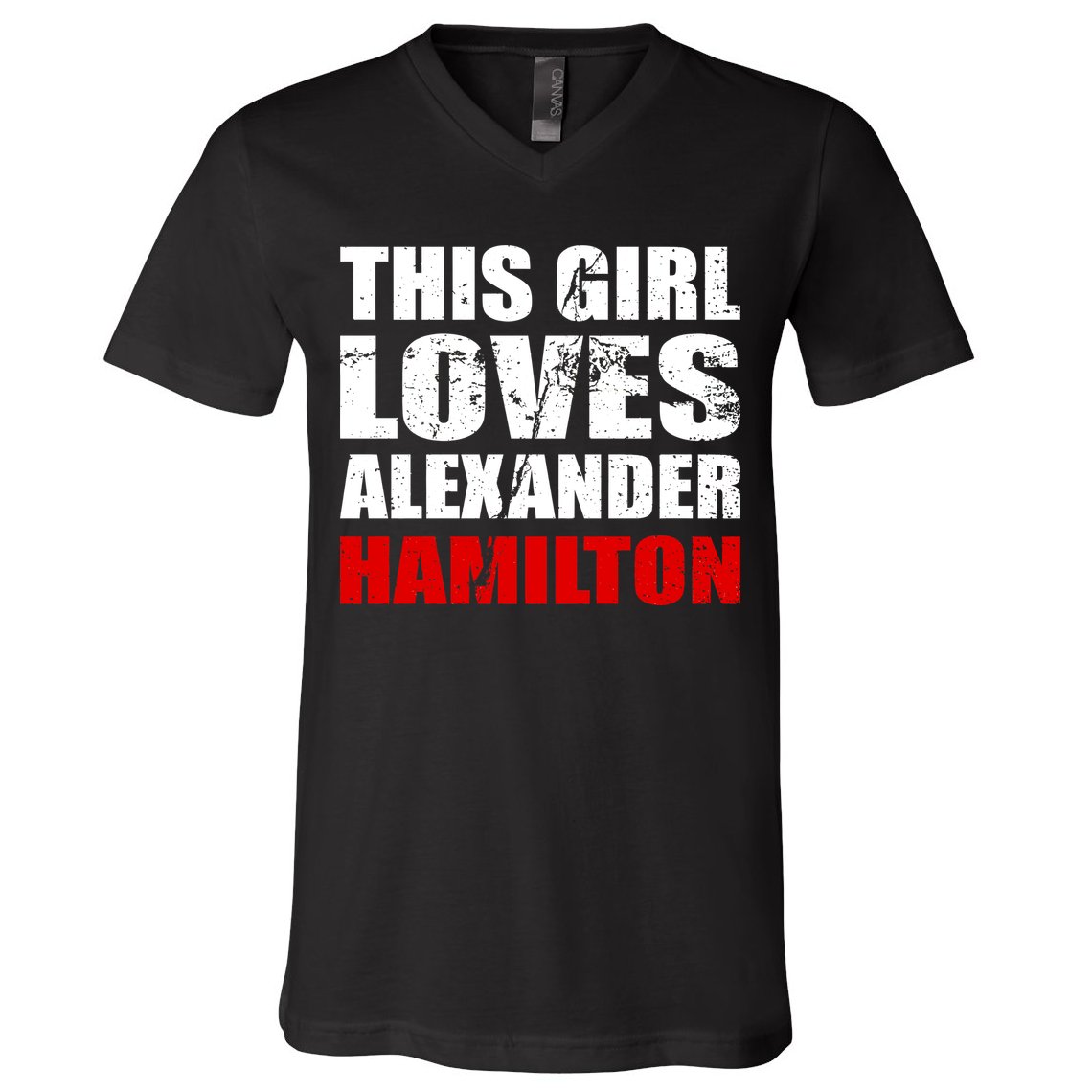 This Girl Loves Alexander Hamilton V-Neck T-Shirt