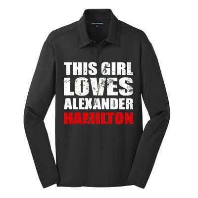 This Girl Loves Alexander Hamilton Silk Touch Performance Long Sleeve Polo