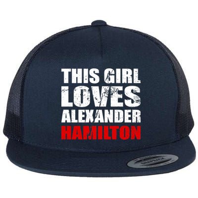 This Girl Loves Alexander Hamilton Flat Bill Trucker Hat