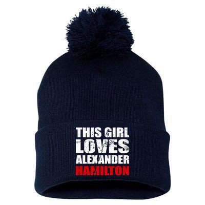 This Girl Loves Alexander Hamilton Pom Pom 12in Knit Beanie