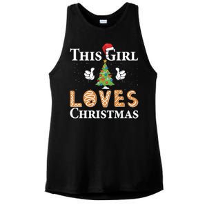 This Girl Loves Christmas Ladies PosiCharge Tri-Blend Wicking Tank