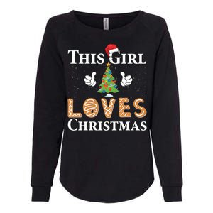 This Girl Loves Christmas Womens California Wash Sweatshirt