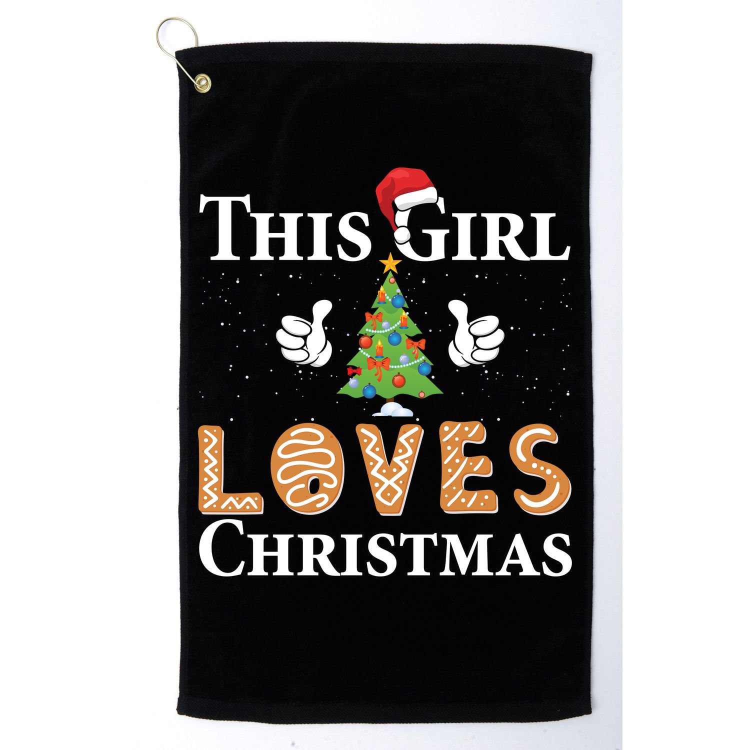 This Girl Loves Christmas Golf Towel