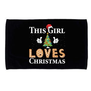 This Girl Loves Christmas Microfiber Hand Towel