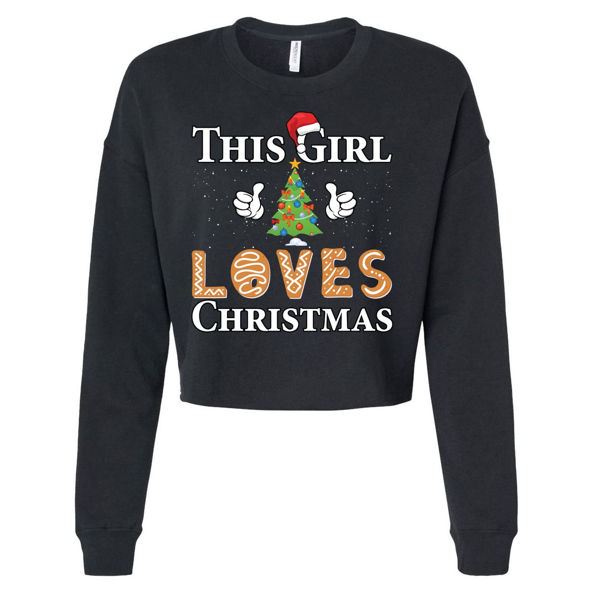 This Girl Loves Christmas Cropped Pullover Crew