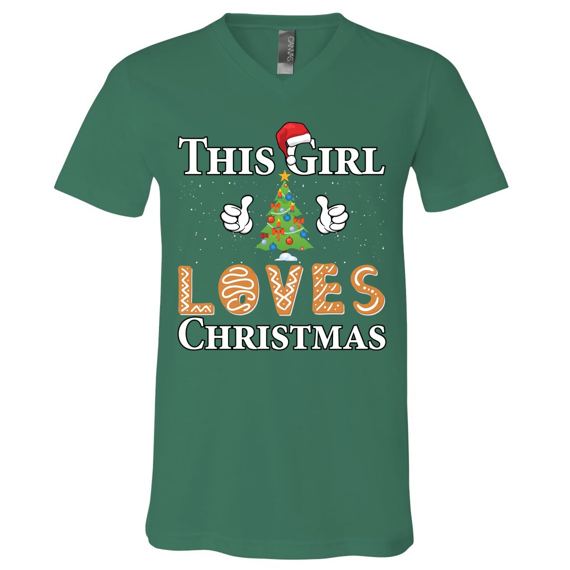 This Girl Loves Christmas V-Neck T-Shirt