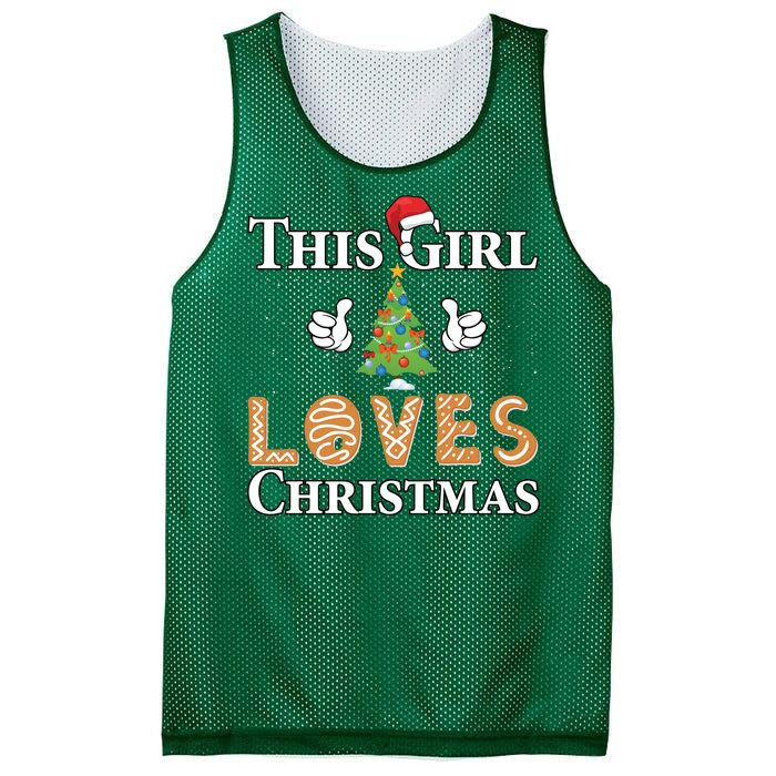 This Girl Loves Christmas Mesh Reversible Basketball Jersey Tank