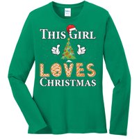 This Girl Loves Christmas Ladies Long Sleeve Shirt