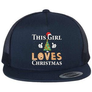 This Girl Loves Christmas Flat Bill Trucker Hat