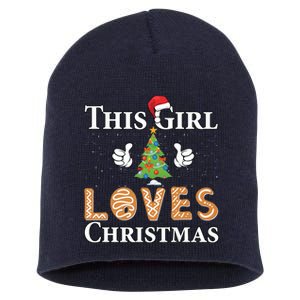 This Girl Loves Christmas Short Acrylic Beanie