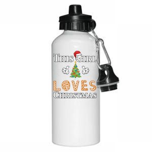 This Girl Loves Christmas Aluminum Water Bottle