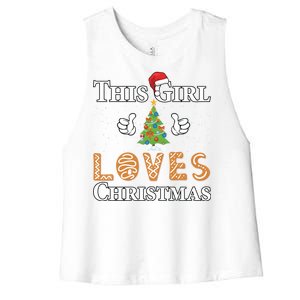 This Girl Loves Christmas Women's Racerback Cropped Tank