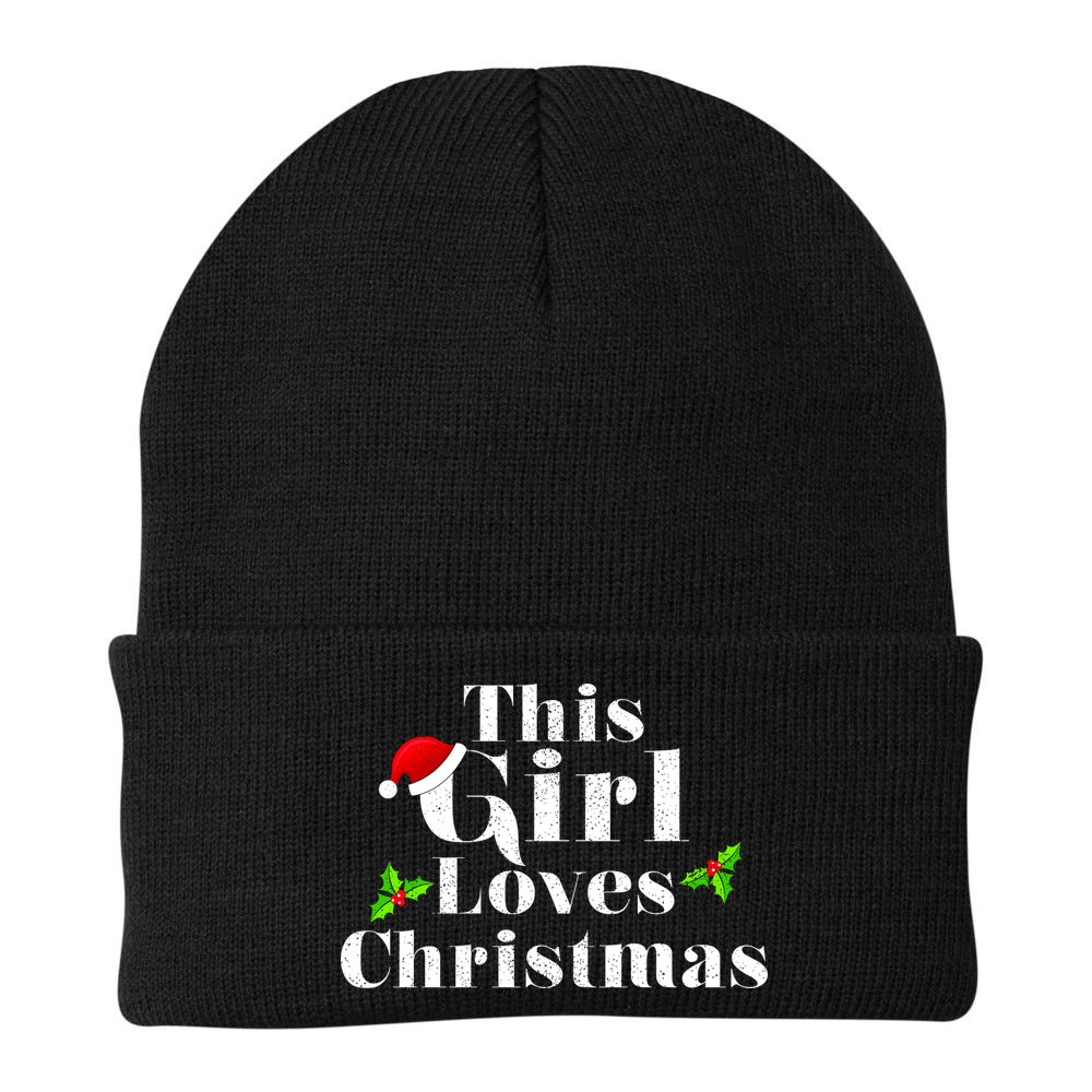 This Girl Loves Christmas Cute Beanie