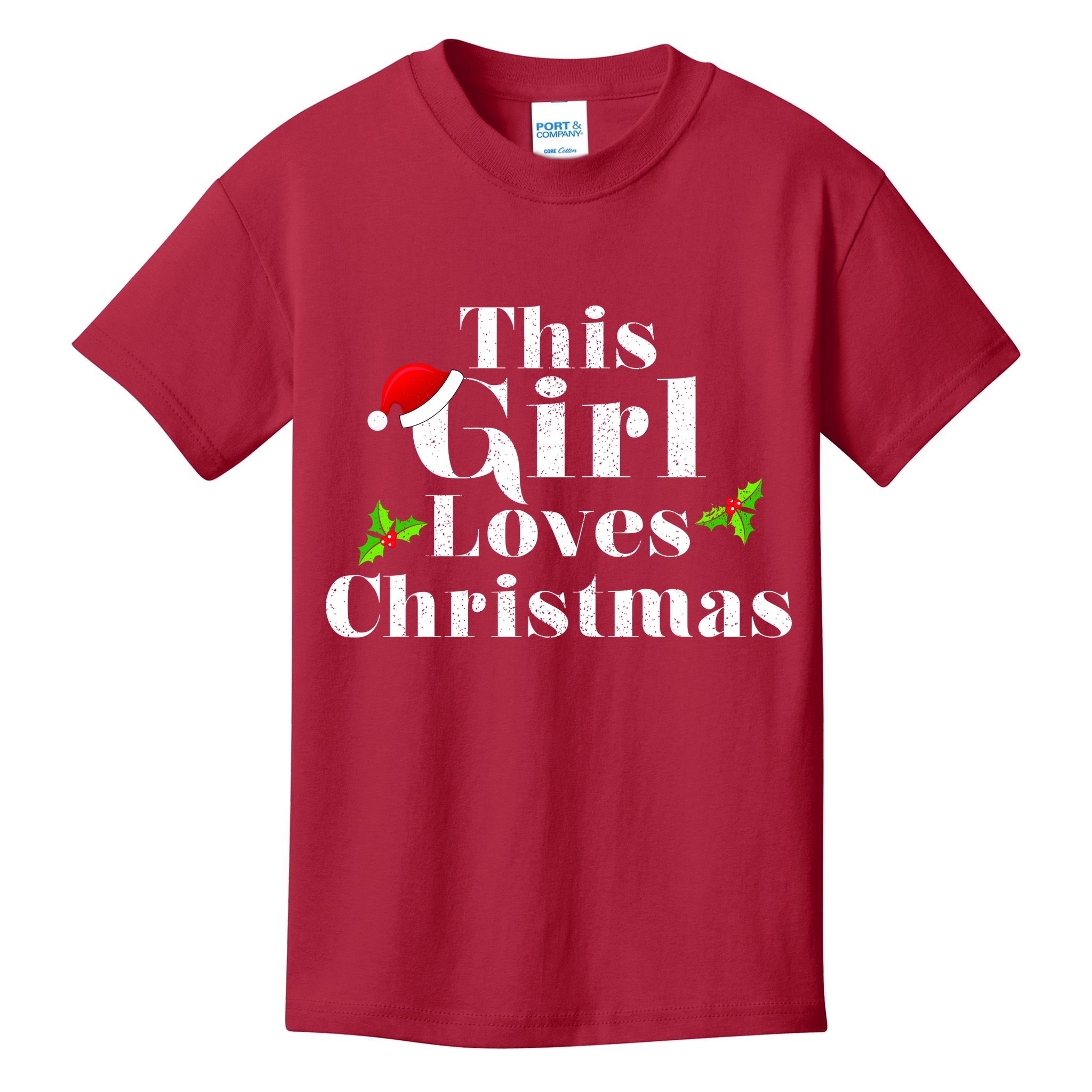 This Girl Loves Christmas Cute Kids T-Shirt