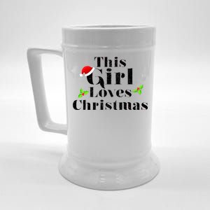 This Girl Loves Christmas Cute Beer Stein